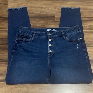 Old navy Rockstar button front jeans